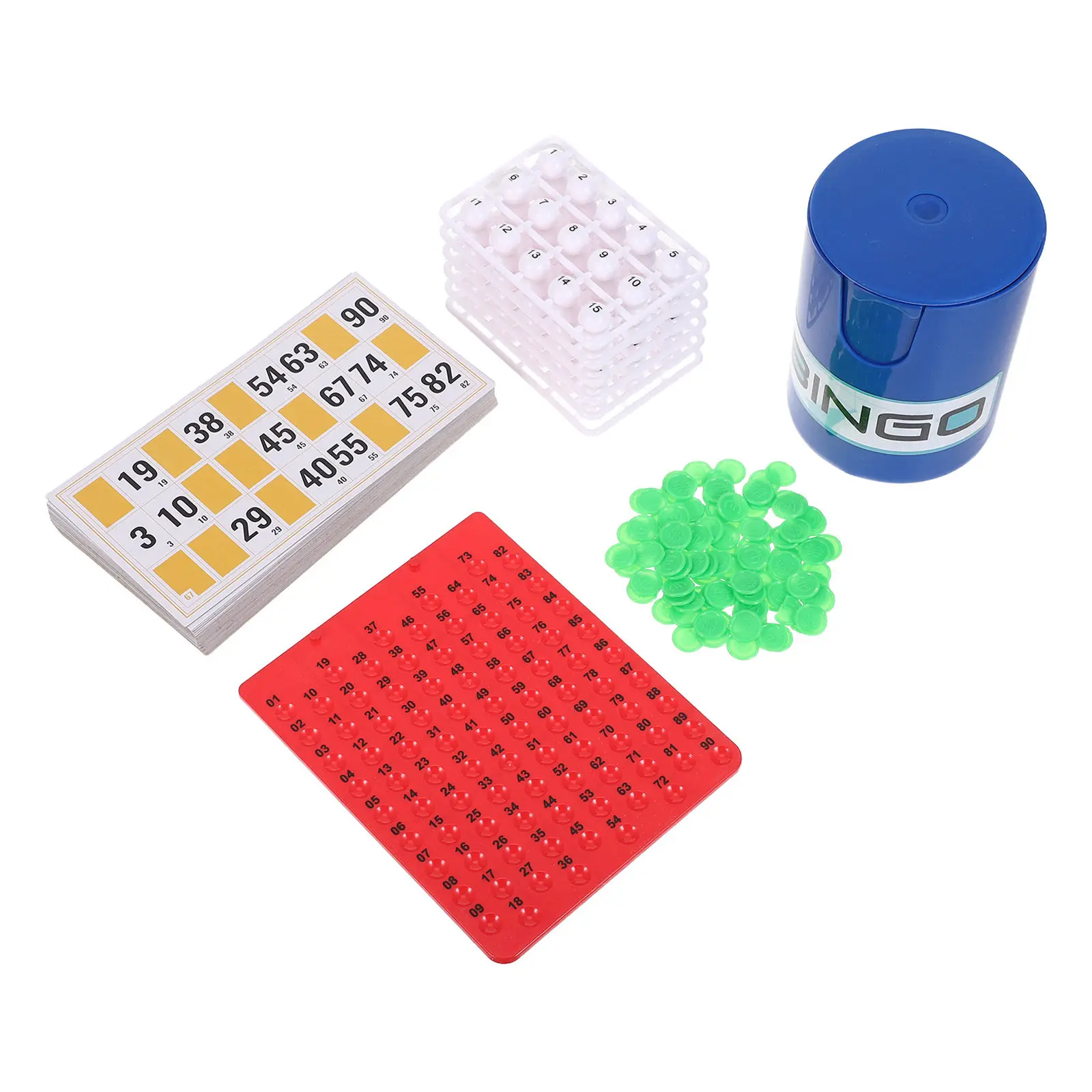 

1Set Children Bingo Game Complete Colorful Cards Markers Portable Family Board Game for Kids Family Reunion Educational