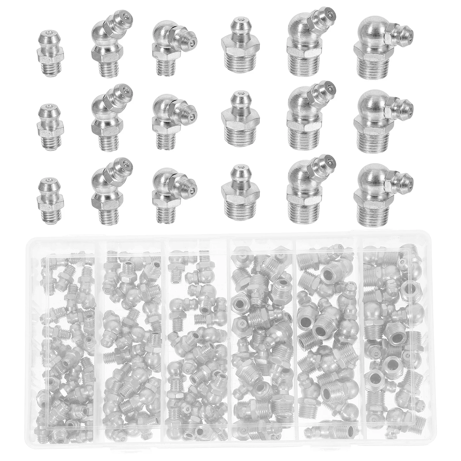 

1 set Grease Kit High Carbon Steel Metric Hydraulic Automotive Assorted Grease Fitting Kit Assortment Precision Galvanized
