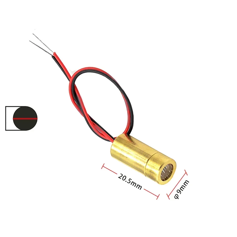 Laser head 650nm 9mm 3V 50mW Laser Cross Diode Module Red Copper Head