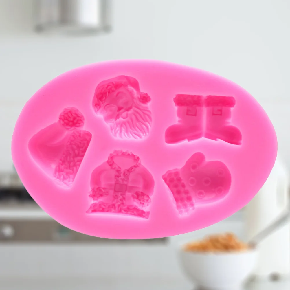 Cookies Hat Santa Hats Silicone Cake Mold Baking DIY Molds Fondant Muffin Clothing Pink