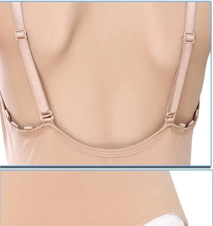 Kind Erwachsene Sexy Nahtlose Leibchen Haut Farbige Gymnastik Trikot Mädchen Kinder Tanzen Ballett Unterwäsche Badeanzug Nude Trikot – Detail 6