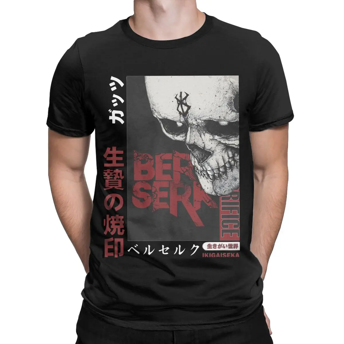 POMEL-Camiseta Engraçada Anime Masculina, Camiseta 100% Algodão, Gola Redonda, Manga Curta, Roupas de Verão