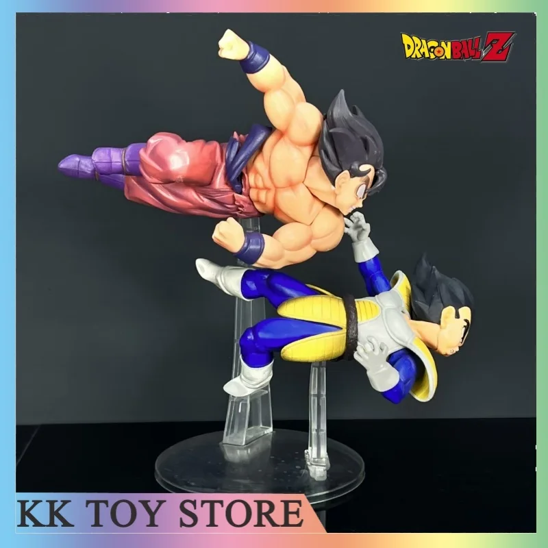 23cm Anime Dragon Ball GK Advanced Styling C3 Triple Realms King Fist Striking Handheld Model Statue Ornament Action Figures Toy