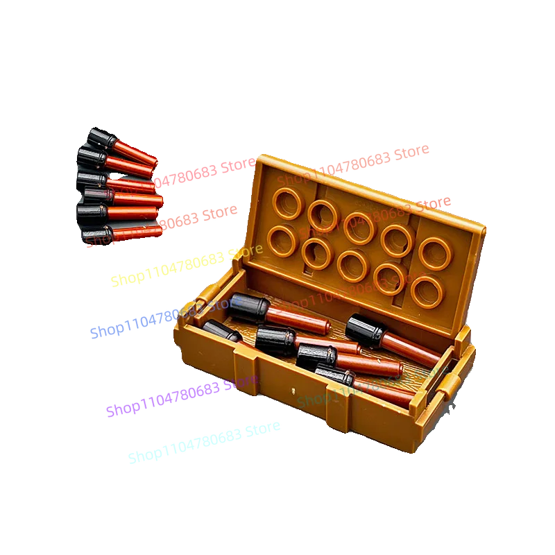 Klocki konstrukcyjne MOC Mini Figurka II Wojny Światowej Wojskowy Pojemnik Transportowy Akcesoria Model do Składania Dekoracja Ekspozycyjna Zabawka Prezent Hobby Kolekcjonerski