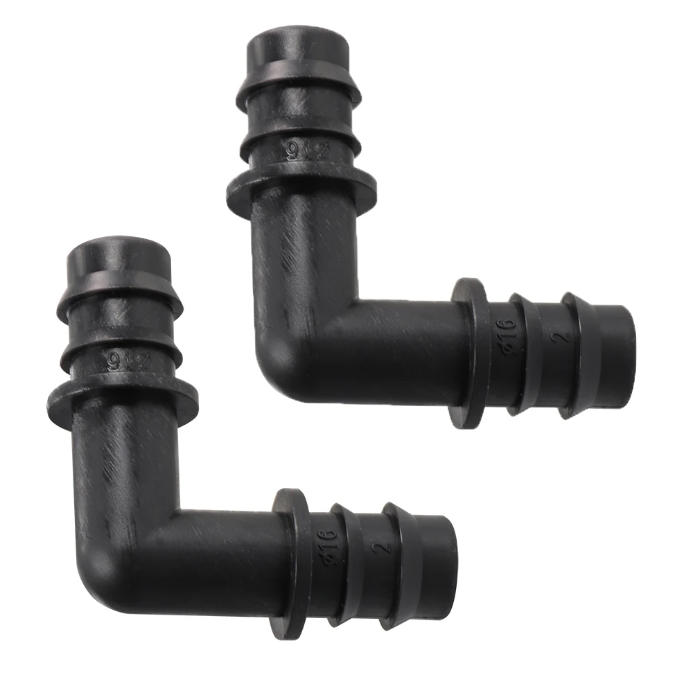 

16mm 20mm 25mm Barbed Elbow 90 Degree Connector for Micro Irrigation PE Pipe Tubing Hose Drip Connect Fitting Garden Watering