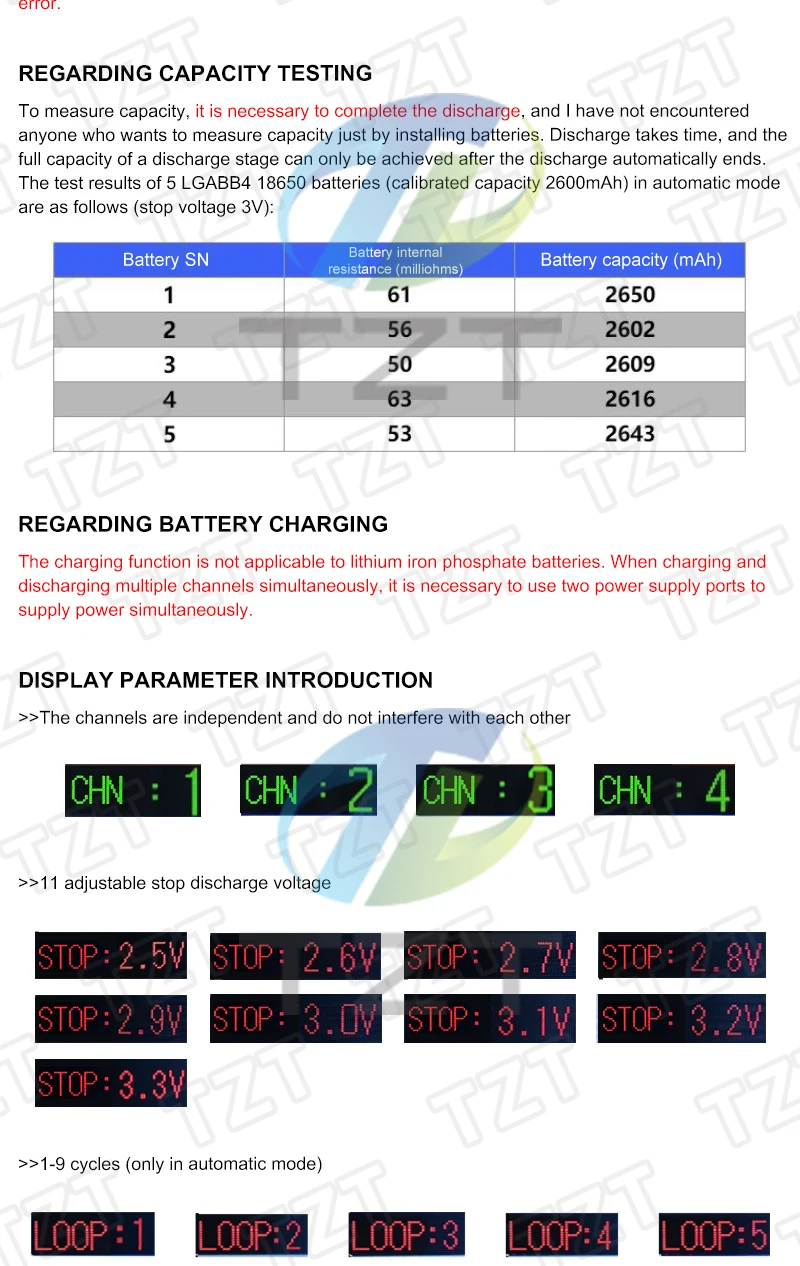 TZT 1/2PCS Typ-C LCD 4-Kanal-Display Batteriekapazitätstester MAh Lithium Digitaler Batteriedetektormodul – Detail 4