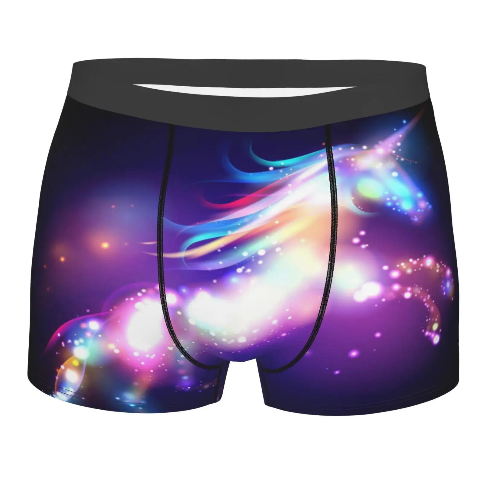 Rainbow Unicorn Series Pattern Men Underwear Boxers Men's Novelty Underpant Breathable Printed Male Underpants Man Boxer Briefs