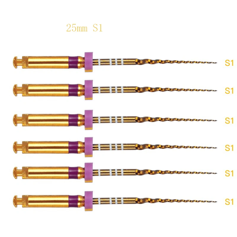 30pcs/5set Dental Pro Taper Gold Root Canal Dental Rotary Files Assorted Endodontic Files Sx-f3 21mm 25mm 31mm