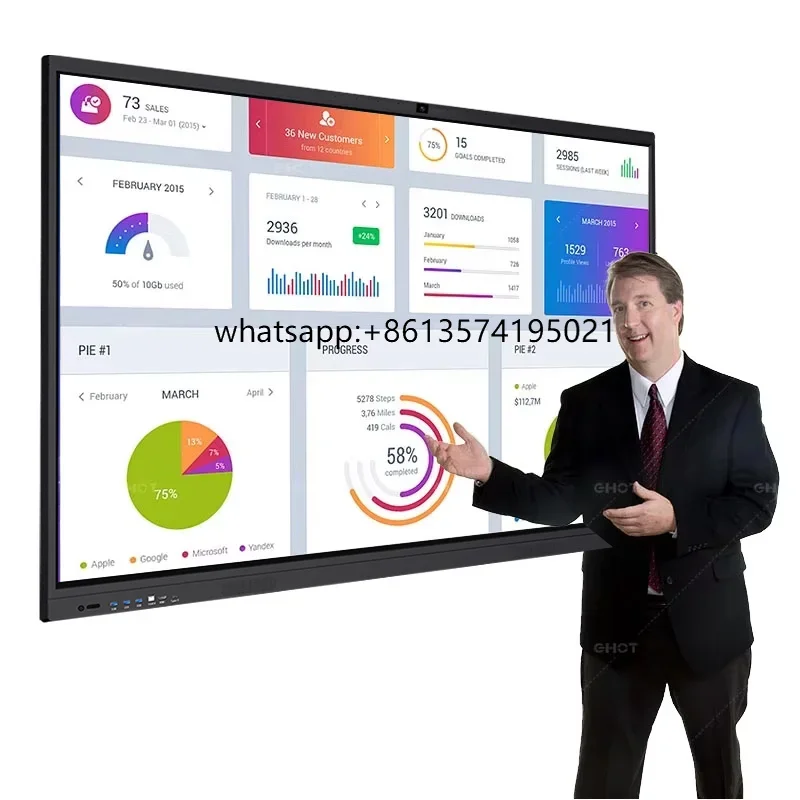 

Td2025 New Product 55/65/75/85 Inch Digital Smart Board Pen Finger Touch Screen Interactive Smart Board For Students