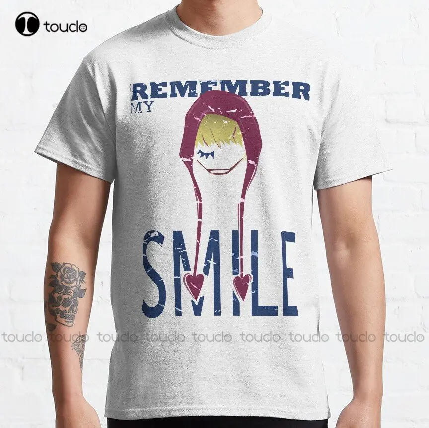 Remember My Smile Classic T-Shirt Custom Aldult Teen Unisex Digital Printing Tee Shirts Funny Art Streetwear Cartoon Tee Xs-5Xl