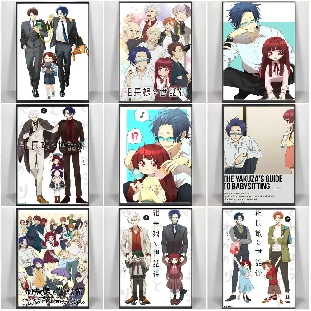 Anime T-The Yakuzas Guide To Babysitting Poster Self-adhesive Art Waterproof Paper Sticker Coffee House Bar Room Wall Decor