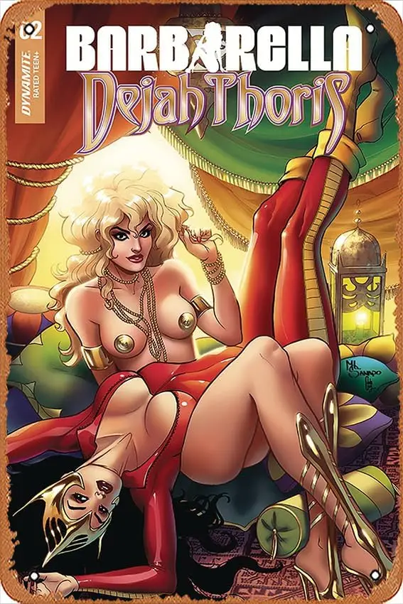 Vintage Metal Tin Sign Barbarella Dejah Thoris (2019) #2 (1:10 SANAPO SEDUCTION INCV) Retro Metal Sign for Garden Club Outdoor I