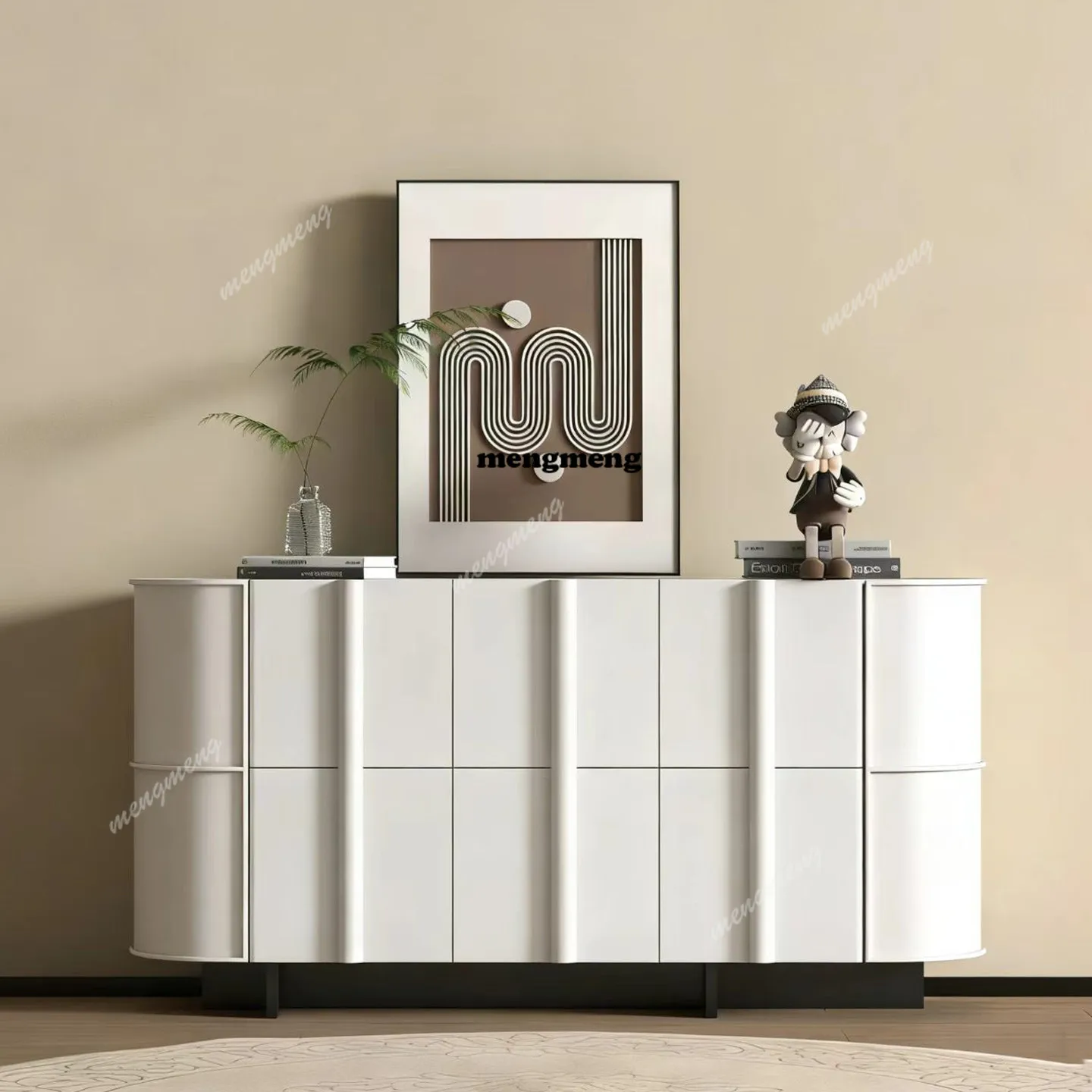 

Italian minimalist dining side cabinet entry door light luxury door cabinet living room side cabinet bedroom storage locker