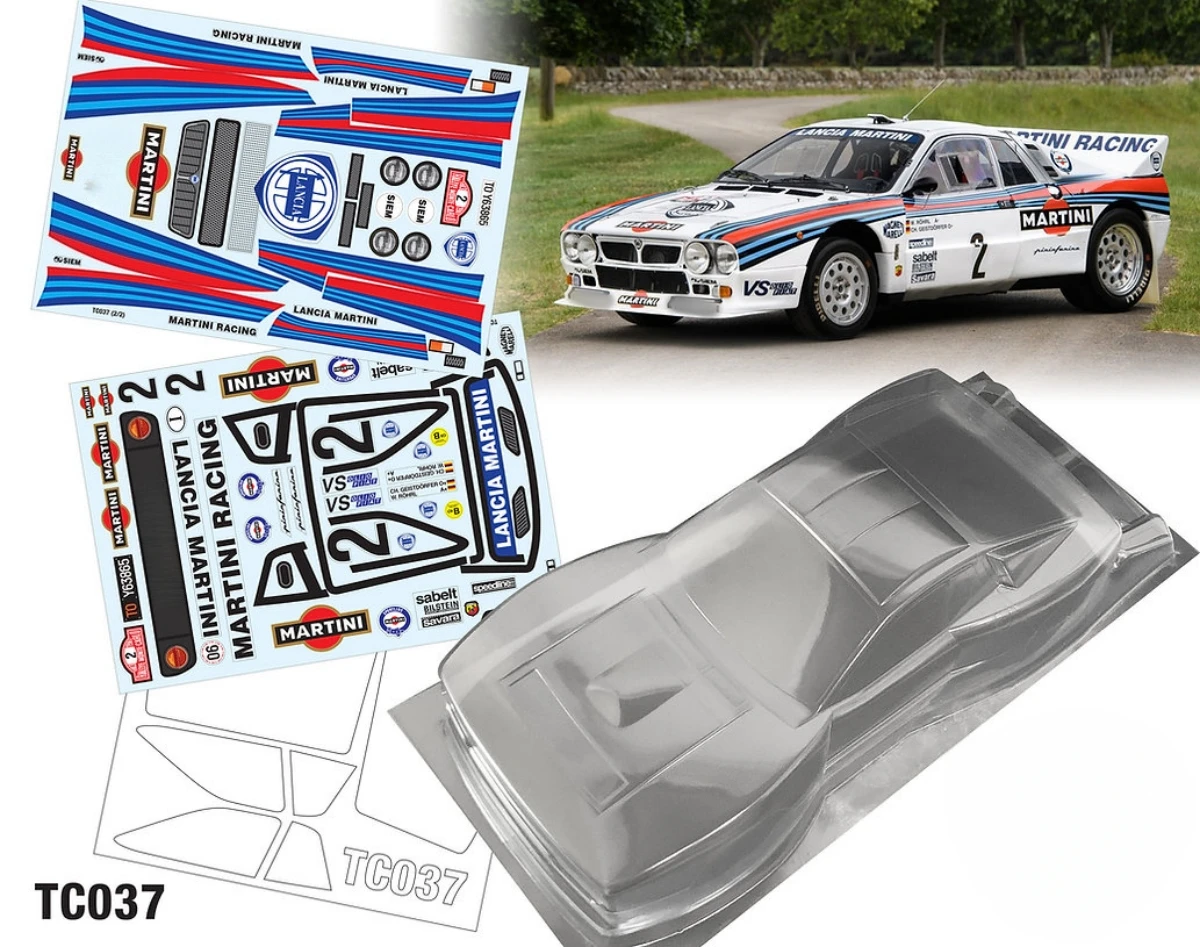 

Корпус радиоуправляемой модели автомобиля Lancia 037 Rally в масштабе 1/10