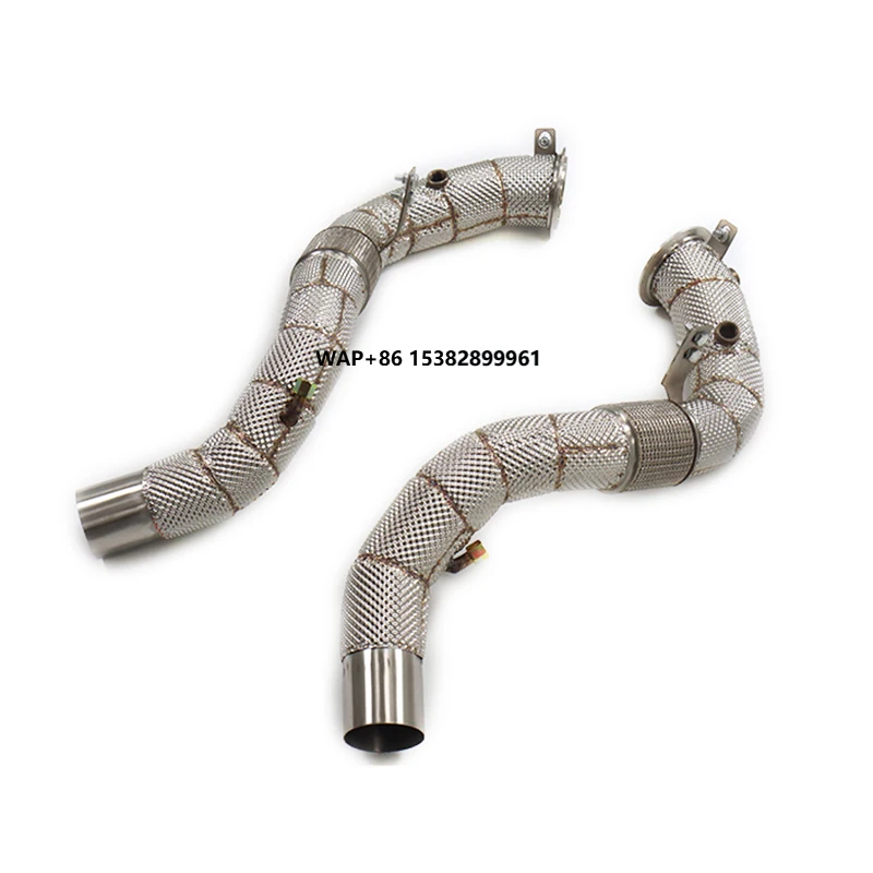 

ING forX5 X6 G05 G06 4.4T Downpipe Exhaust Stainless Steel Pipes with Heat Shield High Flow Auto Performance Parts