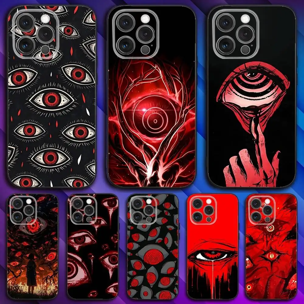 

Scary Eyes Phone Case For iPhone 17,16,15,14,13,12,11,Pro,Max,Plus,X,XS,SE4,E,Mini,Soft Black Case