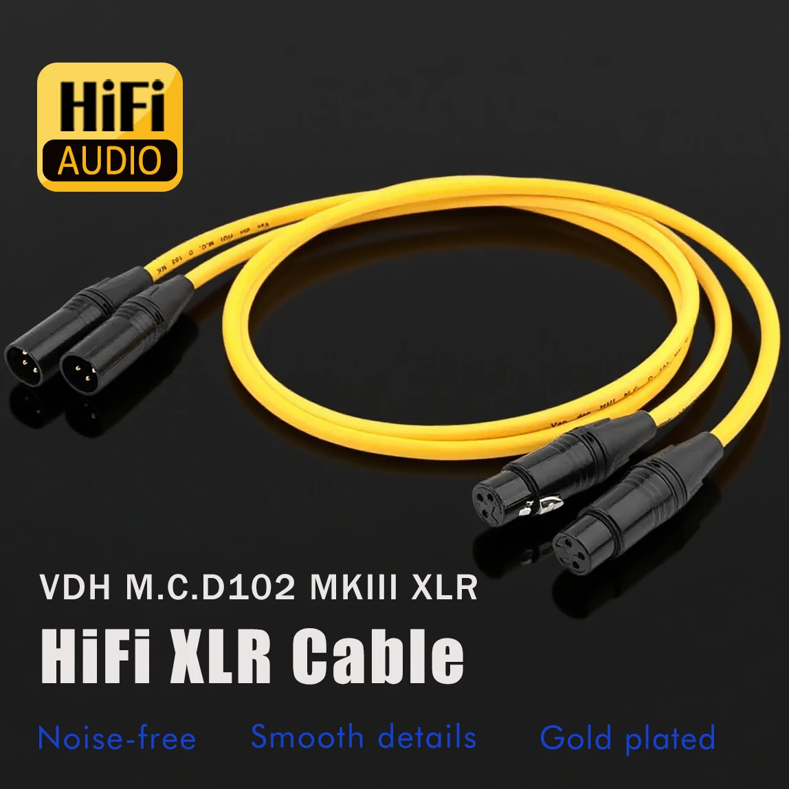 

Pair VDH 3pin XLR Cable M.C.D102 MKIII Male to Female Extension Karaoke Microphone Audio Sound Cannon Cable Amplifiers Camer