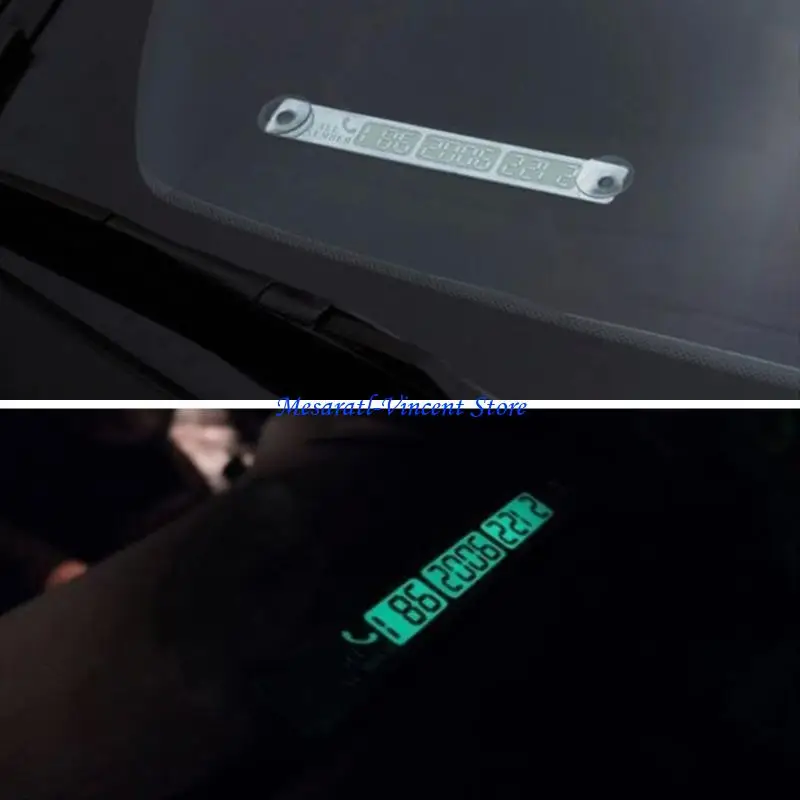 

A70F Car Temporary Parking Sign for Creative Parking Card Moving License Plate Moving SUV Number Plate Luminous Stop S