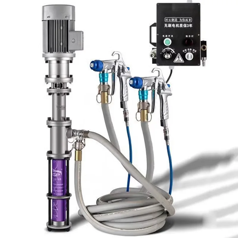 Dual-head paint sprayer 3.0KW Brushless Motor Multifunctional Portable Real Stone Spraying Machine Putty Coating Device High Pre