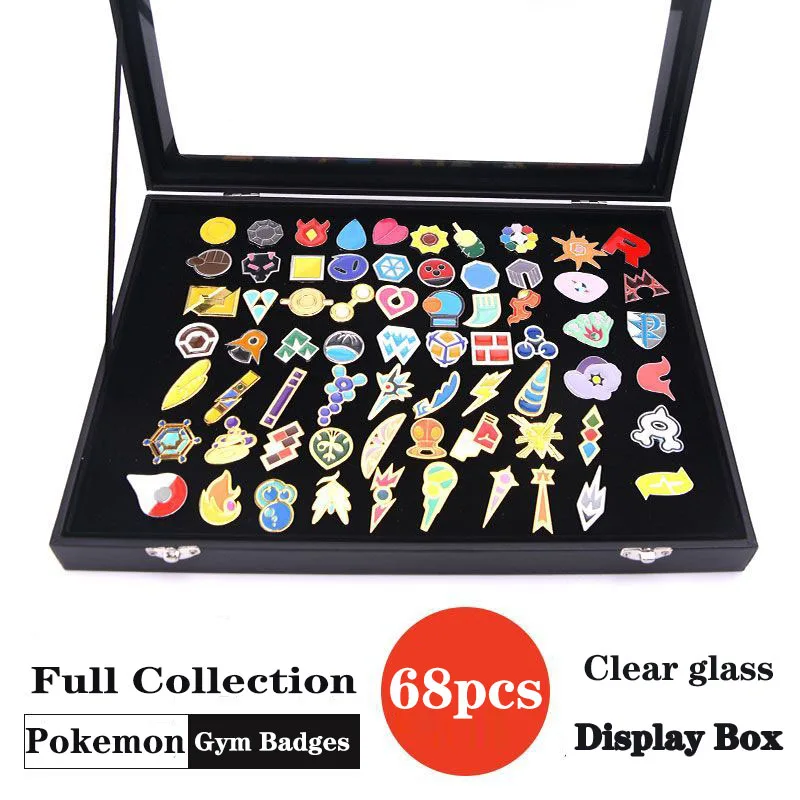 

Pokemon Gym Badges Kanto Johto Hoenn Sinnoh Unova Kalo League Region Pins Brooches Orange Island Collection Pocket Monster