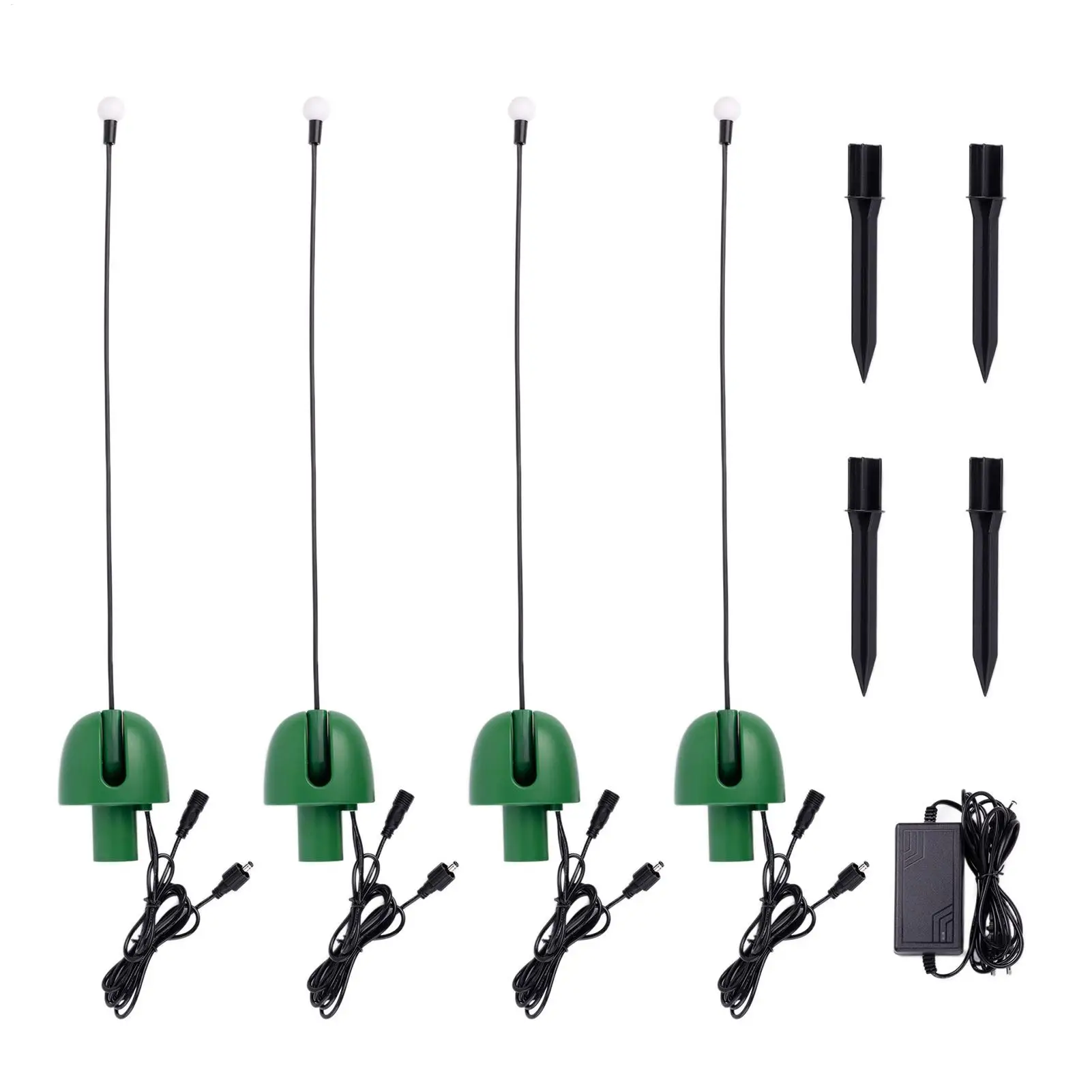 Swing LED Garden Lights 4 Pieces LED Christmas Pathway Stake Lights Yard Holiday Party Lighting For Outdoor Courtyard Patio Lawn