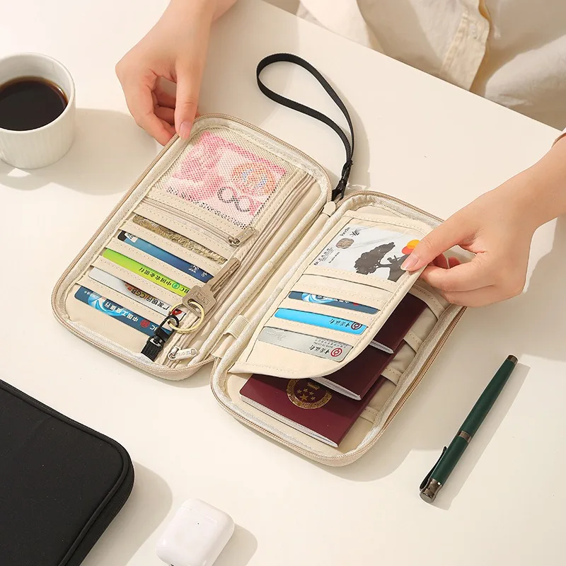 

Document Organizer Bag High Quality Waterproof Passport Case Large Passport Cover Portable Travel Passport Wallet For Airport