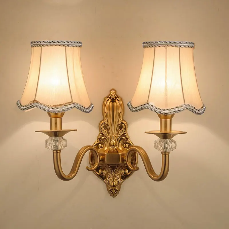 

European Retro Style Chandelier Lamp Shade E14 Cloth Wall Lamp Shades Living Room Bedroom Bedside Home Decor Lamp Cover