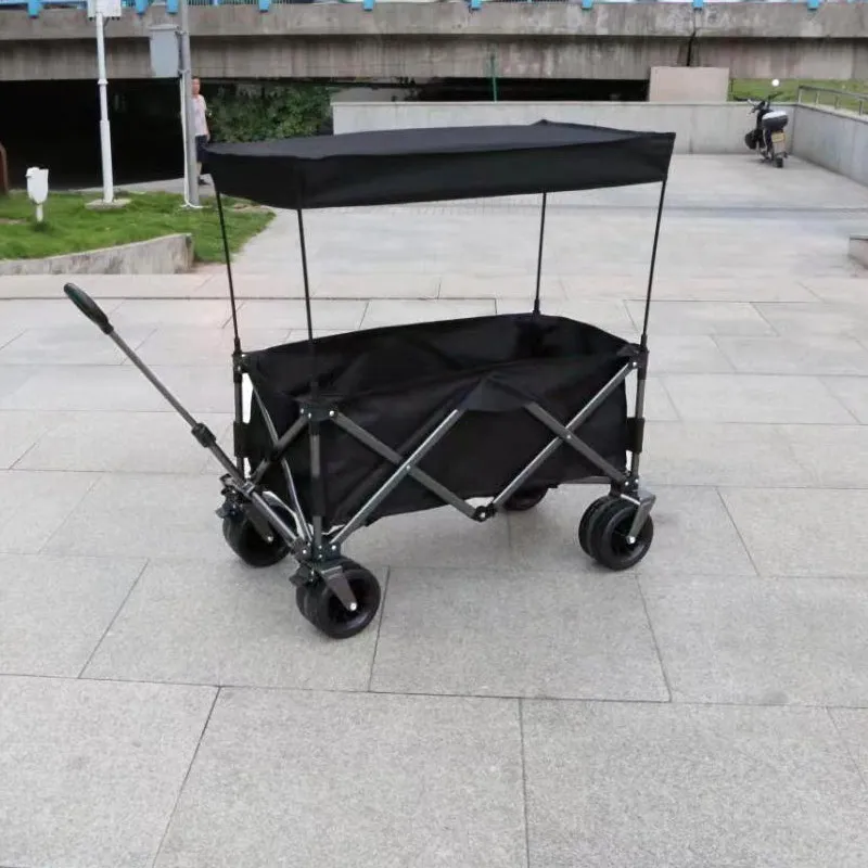 Outdoor Camping Car Roof Removable Awning Canopy Wagon Sun Shade Cover Children's Picnic Pull Cart Trolley Sunshade Accessories