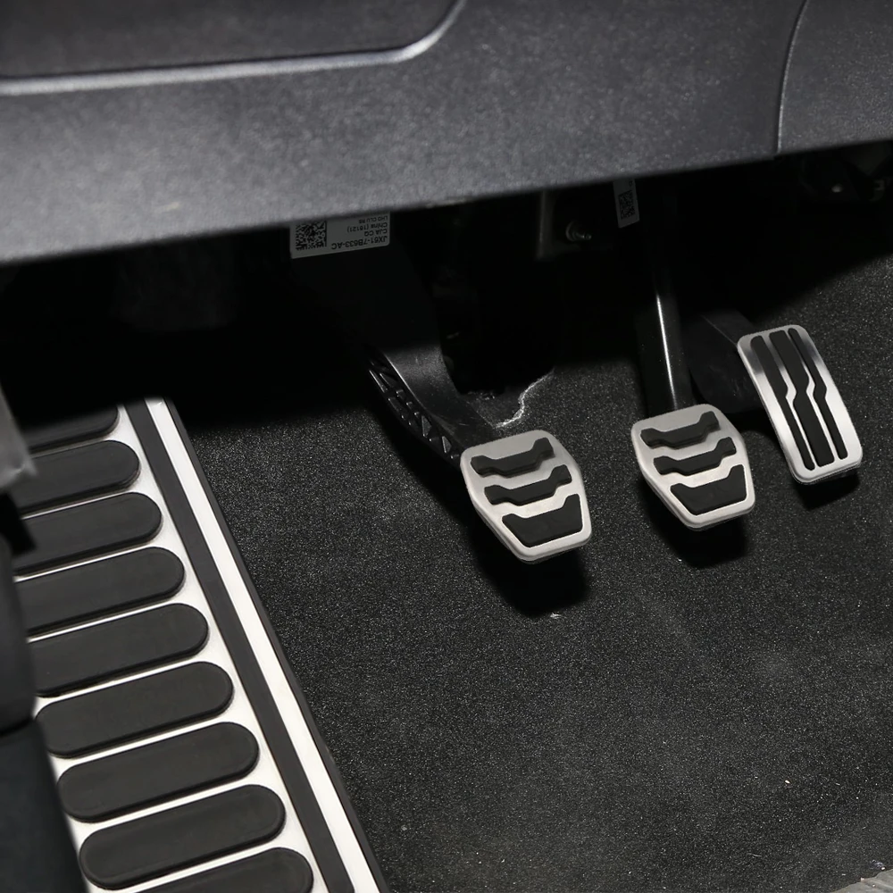 Stainless Steel Car Pedals for Ford Focus For Jeep Compass 2017-2020 LHD Foot Rest Pedal Protection Cover Accessories