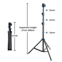200cm Tripod Adjusted Ultima Pan Tilt Head Frosted Non-slip Super Load-bearing Professional Metal Heavy Duty Camera Tripods