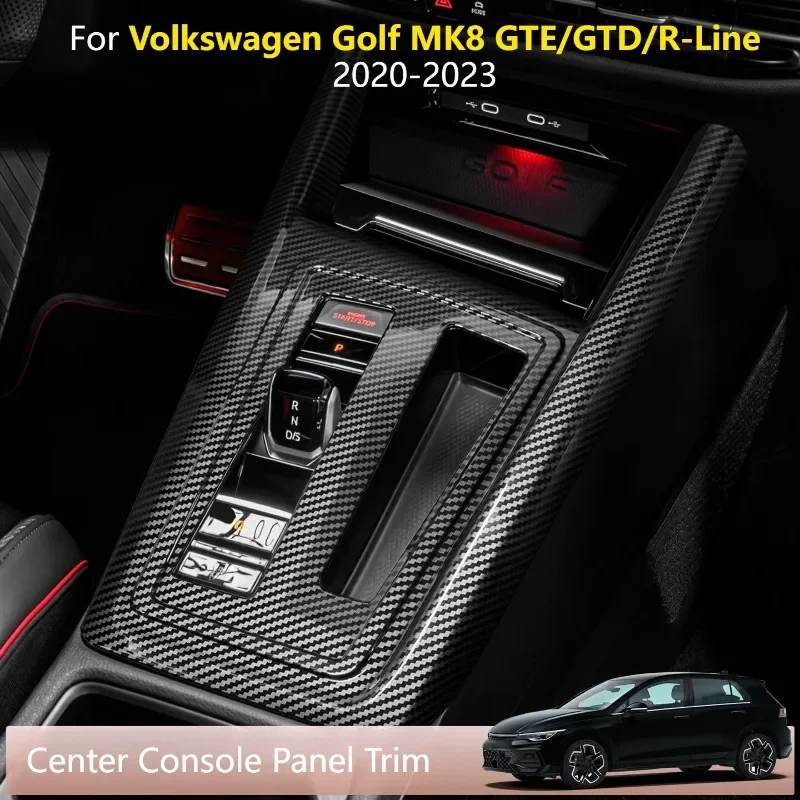 Car Accessories For Volkswagen Golf MK8 GTE/GTD/R-Line 2020-2023 Center Console Panel Trim Interior Precise Fit Mod