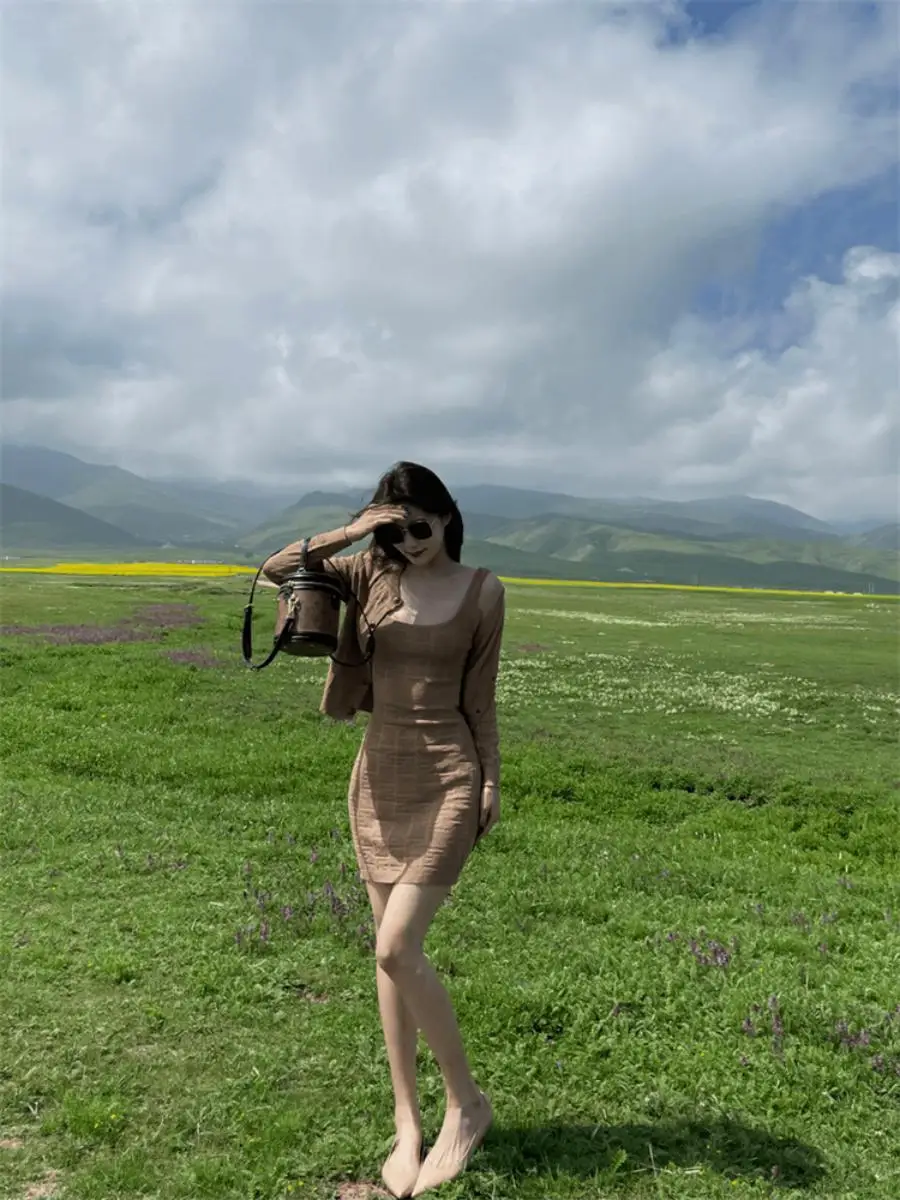 

Ele Long Sve Женский комплект одежды Rich Girl Sle Beautiful Dr Trendy OOTD Clete Faion Комплект осенне-летнего сезона