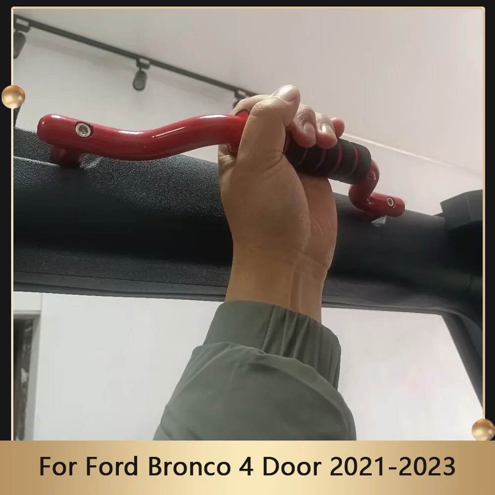 Car Off-Road Front Door Roof Top Grab Bar Handle Armrests For Ford Bronco 4 Door 2021 2022 2023 Interior Accessories