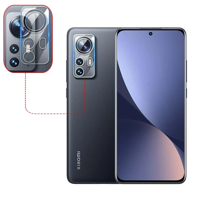 Protecteur d'objectif de caméra arrière ultra mince, film de protection en verre souple pour Xiaomi Mi 12 12X Pro HD clair