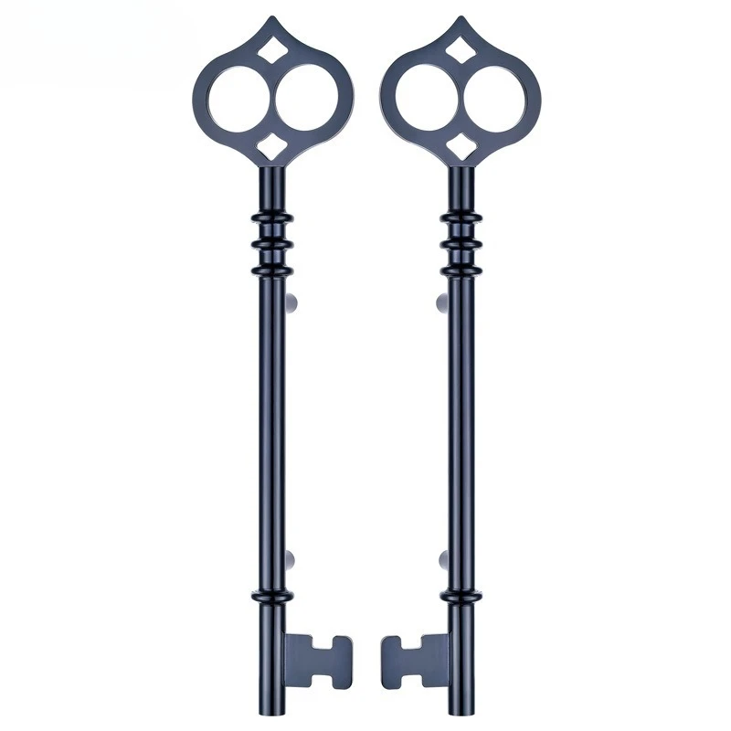 European-style ancient key creative , retro hollow carving design, hotel sales office copper door art handle