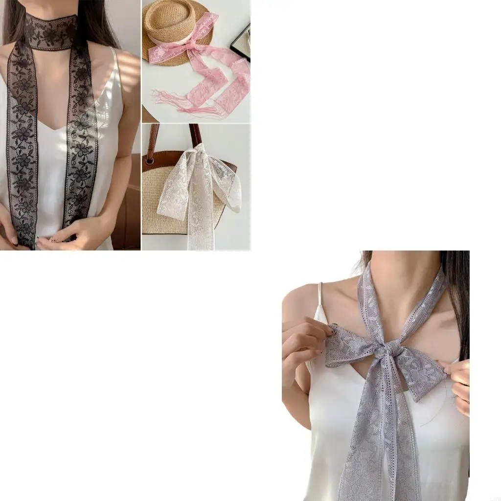 

Элегантный черный кружевный шарф цветочные вышивки шарфы женский модный шарф