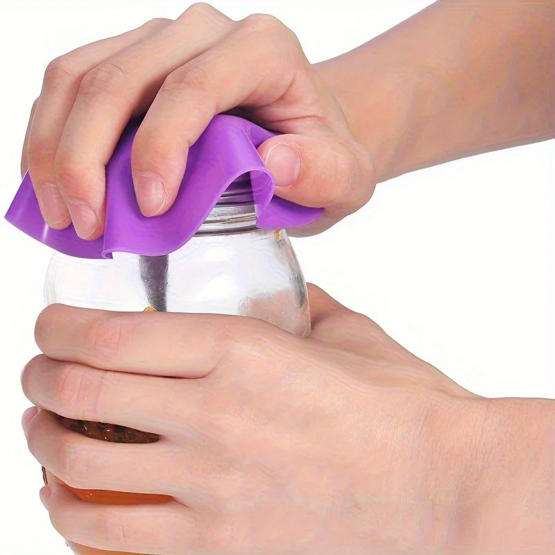 Jar Gripper Pads,Silicone Solid Color Multi-Purpose Non Slip Jar Lid Grip Pad,Bottle Opener for Senior,Anti-scalding Coaster