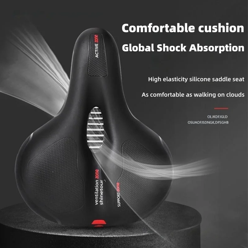 مقعد دراجة مريح، مقعد دراجة مقاوم للرطوبة من إسفنج الذاكرة الكروية الممتص للصدمات، مناسب للدراجات المختلفة