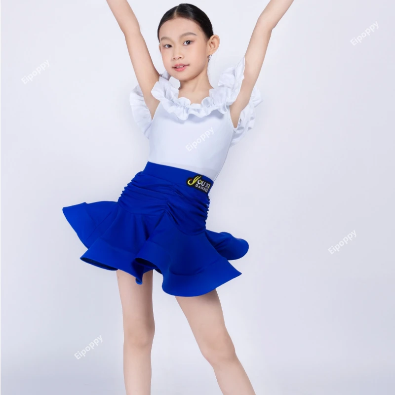 Costume de brevRégions ba Tango pour Fille, Robe de Scène, Compétition, Salle de Bal, Enfant