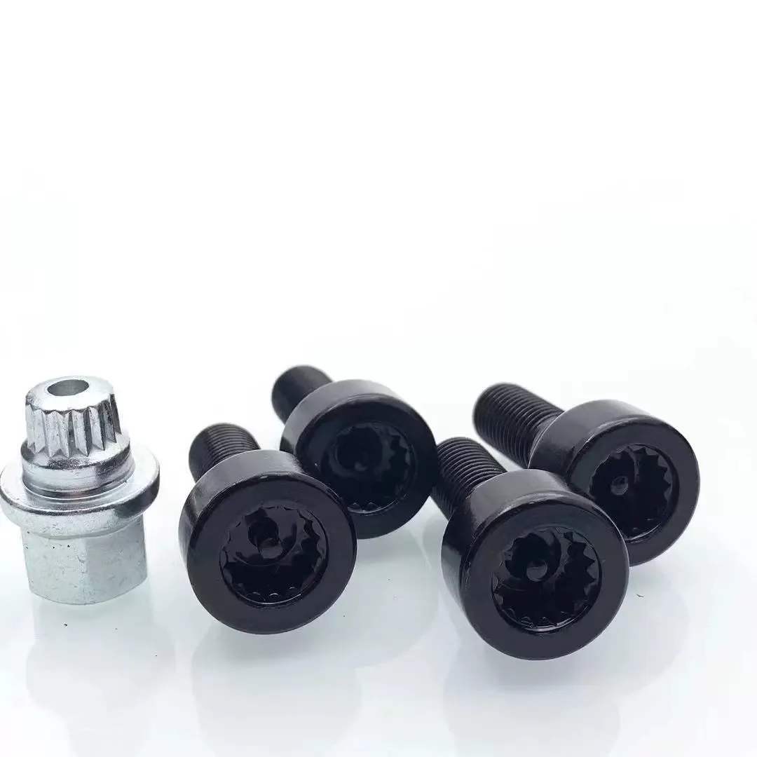 Security Wheel Lock Bolts M14x1.25 For BMW 1 2 3 4 5 6 For 7 Series X1 X3 X4 X5 X6 Z4 For MINI Alloy Steel Black Silver