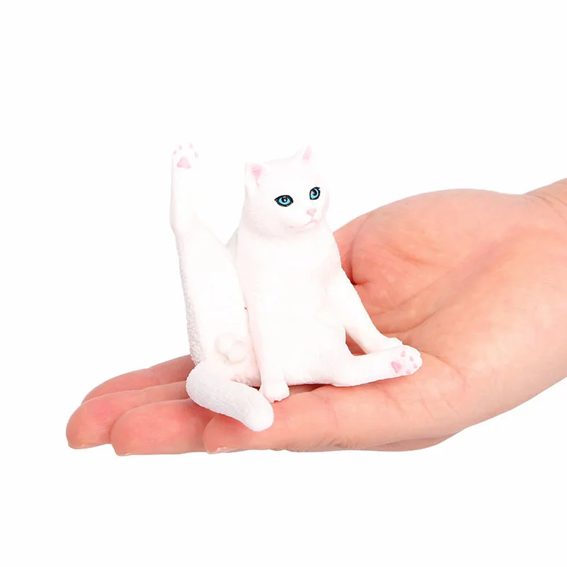 Simulated Lift-foot cat model pet cat desktop ornament kitten home decoration