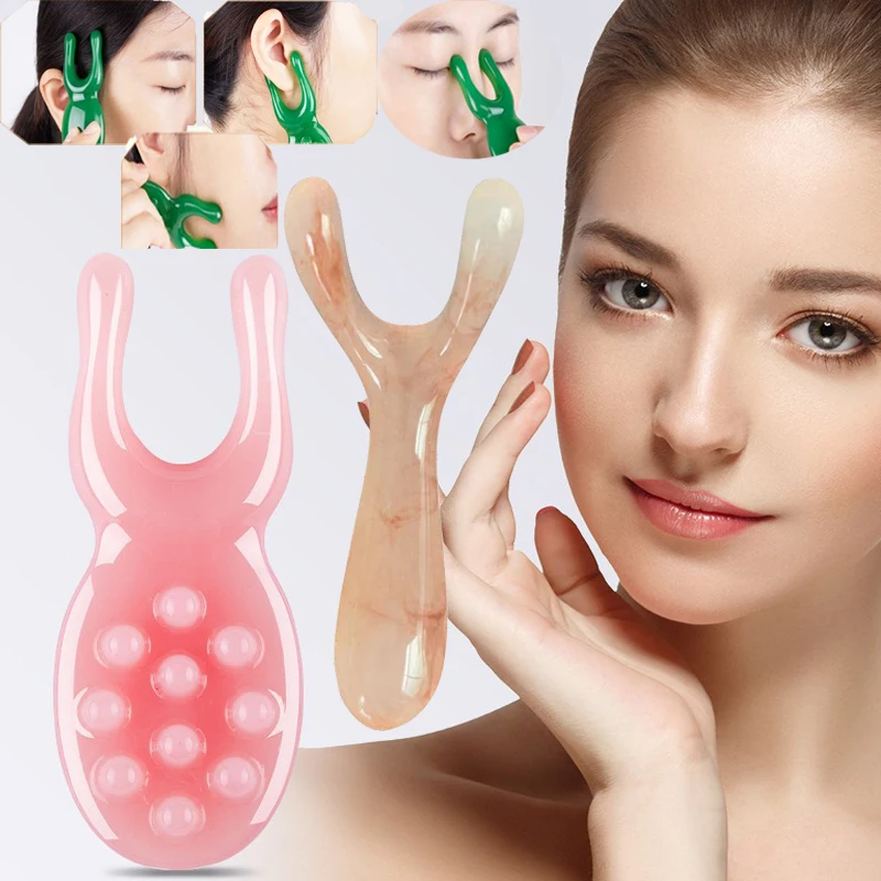 Nose Lift Shaper Face Lifting Guasha Scraping Massage Facial Tools Massage Plate Reduce Puffiness Nose Massager Facial Care