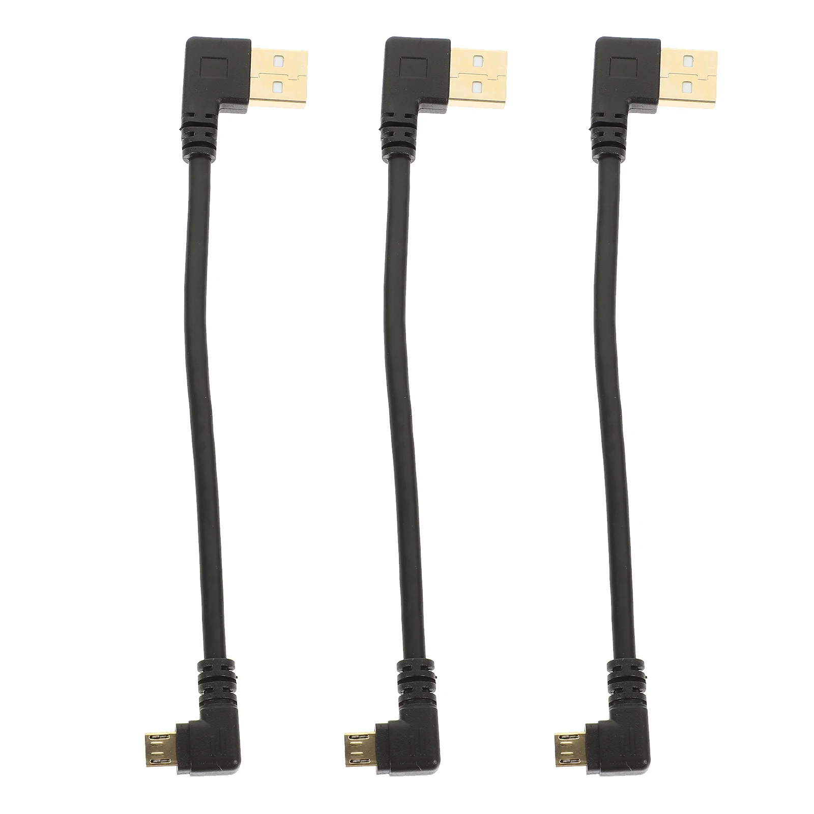 

3 Pcs Micro USB Cable Short to 90 Degree Adapter Mini Corner for Charging Data Sync