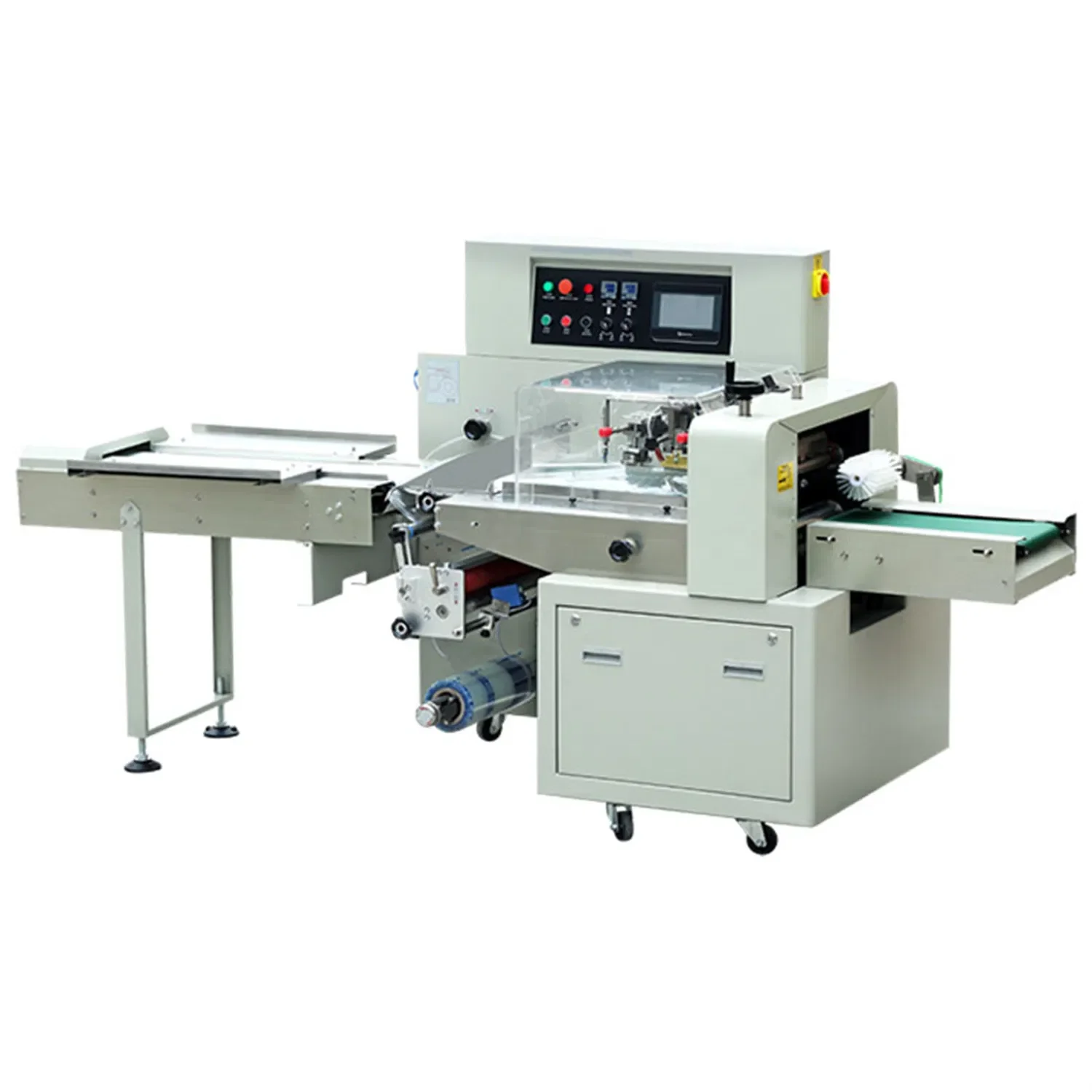 Automatic Flow Food Pillow Tissue Bread Vegetables Sanitary Napkin Popsicle Ice Lolly Soap Horizontal Packaging Machines