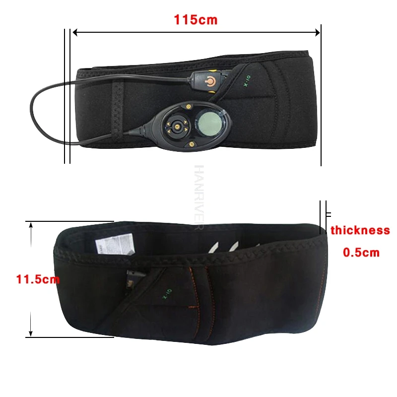 

Customizable Electro Stimulator Muscle Vibration Abdominal Massage Belt Toner Core ABS Workout Belt 150 Intensity