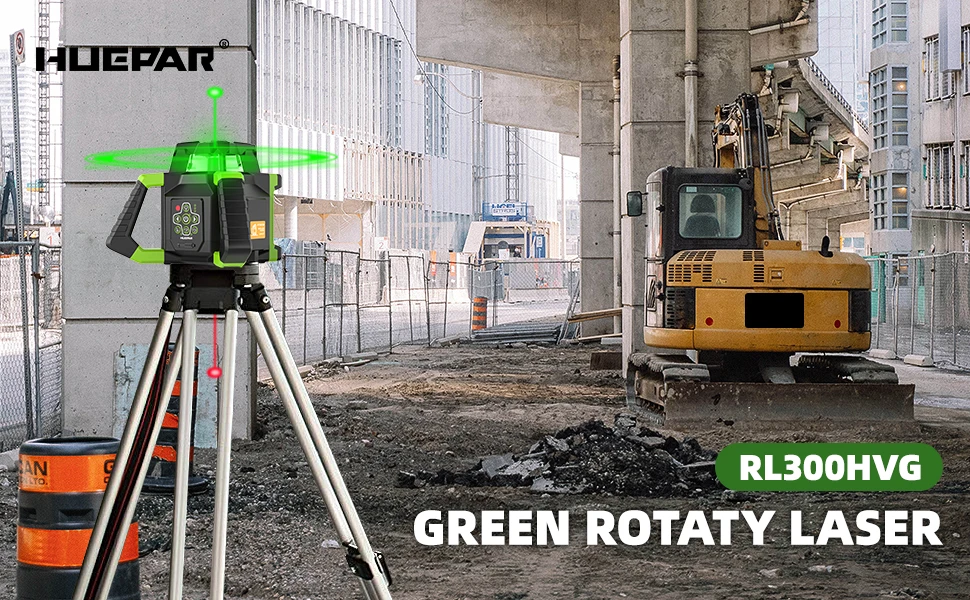 RL300HVG Green Rotating Beam,Horizontal&Vertical Line/Up&Down Dots,Electronic Self-Leveling Rotary Laser Level Kit