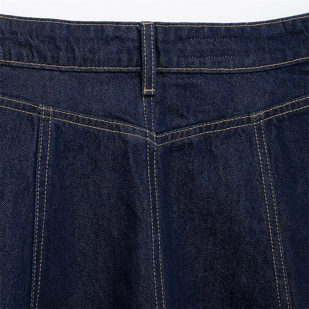 Women's Denim Mini Skirt Zipper Pocket Decoration A-line Skirt Spring/Summer New Casual Women's Half Skirt