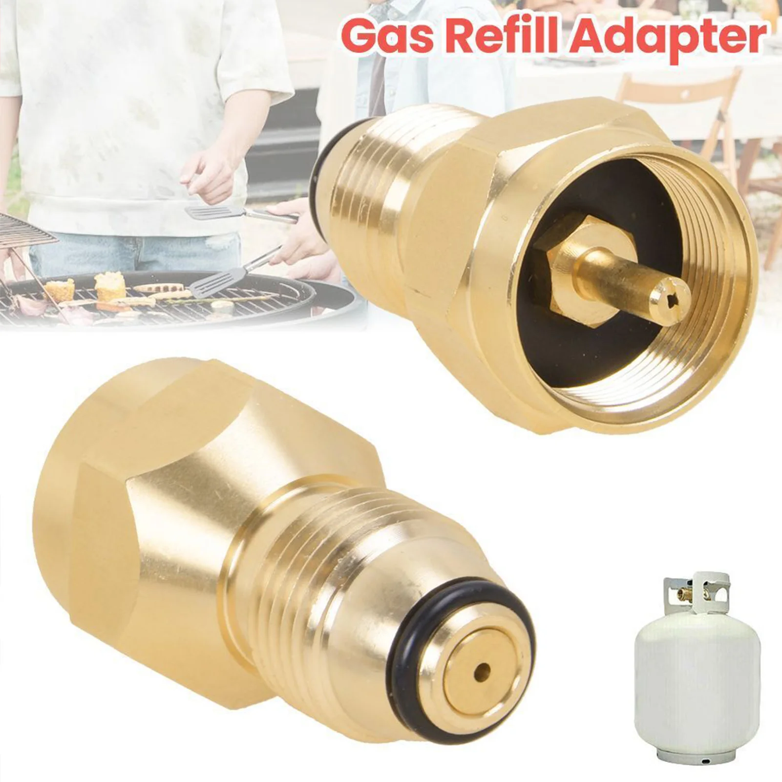 Universal Inflation Valve Portable Propane Gas Tank Adapter Outdoor Gas Fuel Protection Valve Practical Outdoor Repair Tools