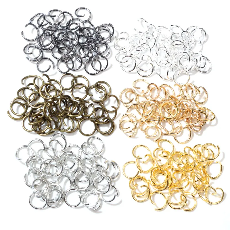 Open Loop Jump Rings 200pcs 4 5 6 7 8 10 mm Open JumpRings for DIY Jewelry Making Necklace Bracelet Findings Connector Supplies