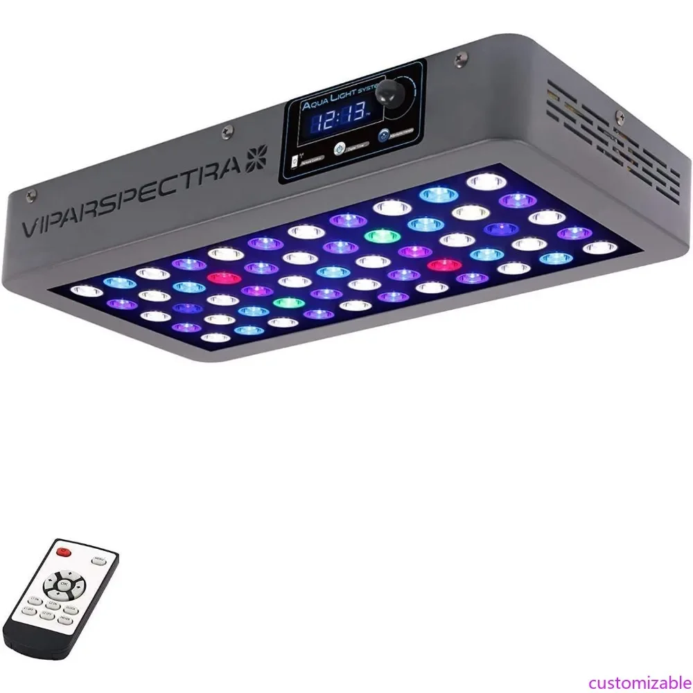 

165W LED Aquarium Light Dimmable Full Spectrum LED Reef Lights for Coral Saltwater Fish Tank, Remote/Timer Control